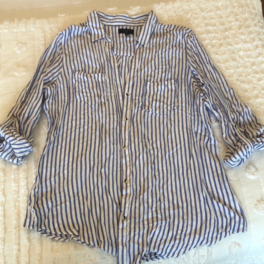 Tinsel. Size XL. Blue and white stripe. Super soft!